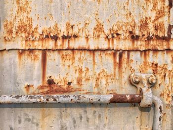 Full frame shot of rusty metal door