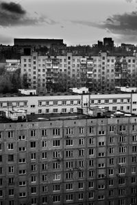 High angle view of prefabricated buildings