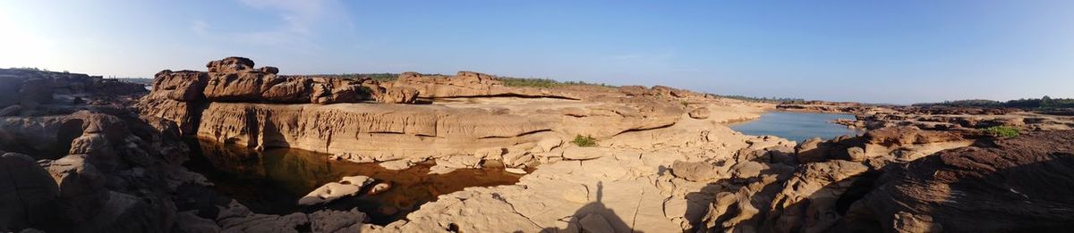 Panoramic view of rock formations