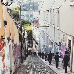 Narrow alley in city