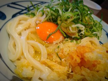 Close-up of meal served in plate