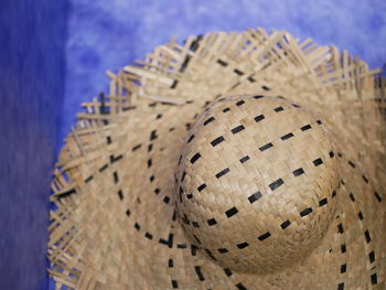 Close-up of wicker basket
