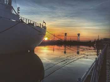 View of sea at sunset