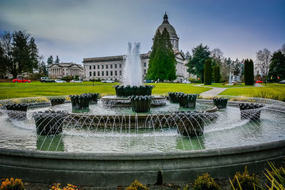 Fountain in garden