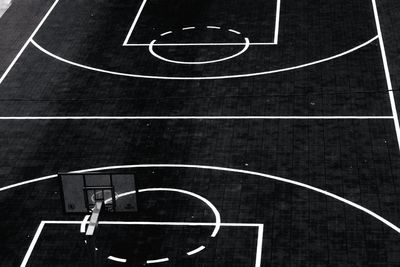 High angle view of basketball hoop