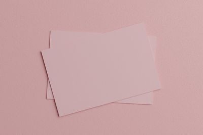 High angle view of paper on wall