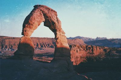 Rock formation against sky