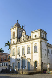 Facade of church created in the 18th century in the pelourinho, historic center of salvador, bahia