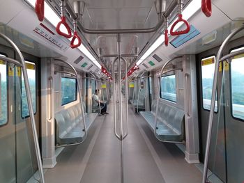 Man sitting in train