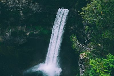 Scenic view of waterfall