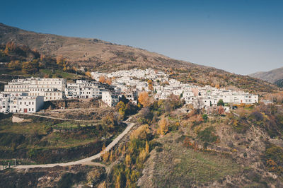 High angle view of town