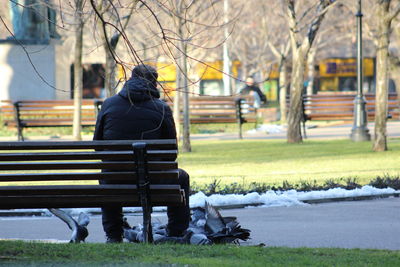 Man sitting in park