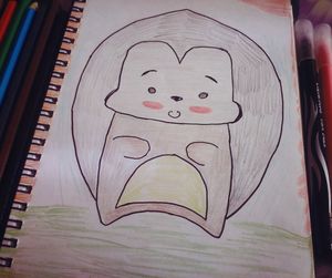 Close-up of painting on paper