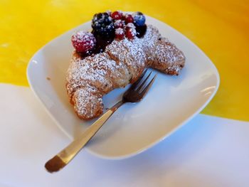 Close-up of dessert in plate