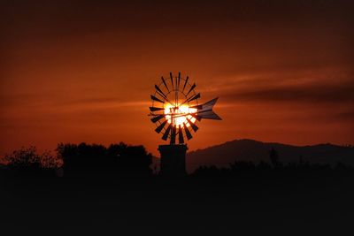 Silhouette tree against sky during sunset