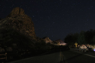 View of road at night