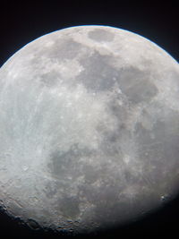 Close-up of moon against clear sky at night