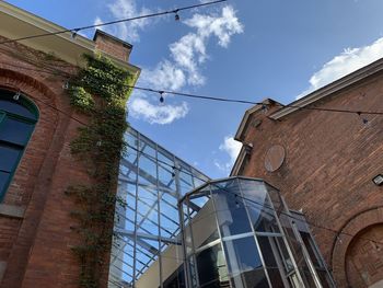 Low angle view of buildings against sky