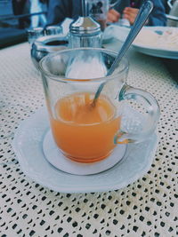 Close-up of drink in glass
