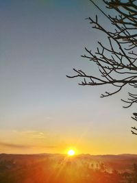 Scenic view of landscape at sunset