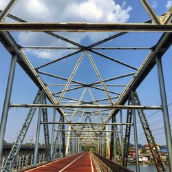 Railroad bridge against sky