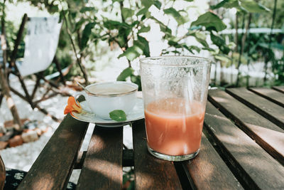 Close-up of drink on table