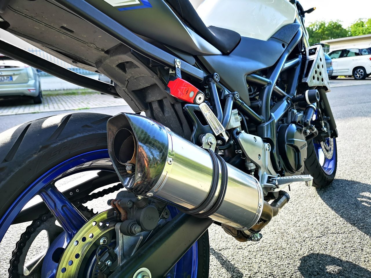 CLOSE-UP OF BICYCLES ON ROAD