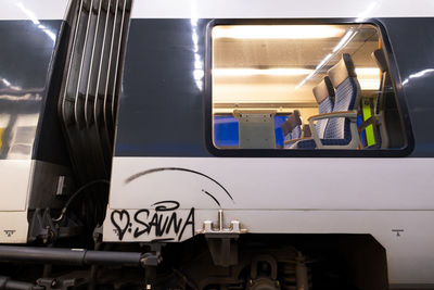 Train at railroad station platform