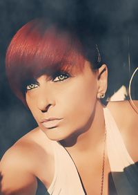 Close-up portrait of young woman