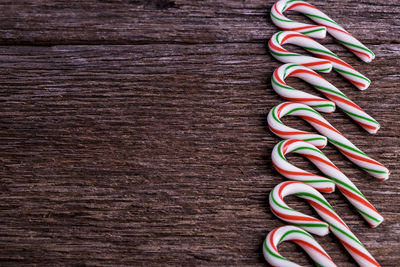 Close-up of multi colored table