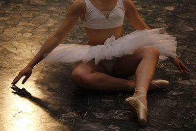 Close-up of ballet dancer