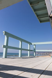 View of built structure against blue sky