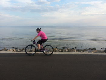 Woman looking at sea