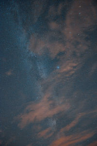 Low angle view of star field against sky at night