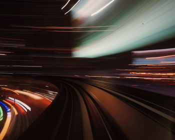 Blurred motion of tunnel