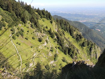 High angle view of landscape against sky