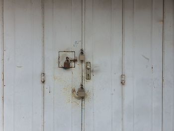 Close-up of closed door