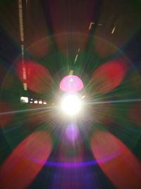 View of illuminated lights at night