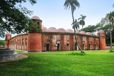 View of historic temple against clear sky