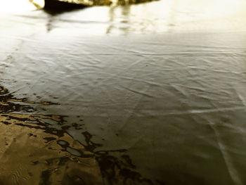 Close-up of water drops on ground