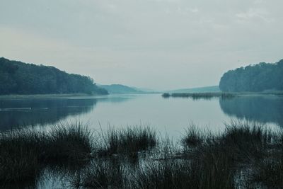 Scenic view of calm lake