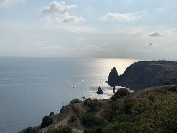 Scenic view of sea against sky