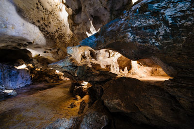 Rock formations in cave