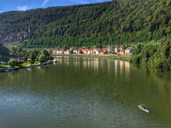 Scenic view of river against sky