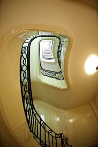 Low angle view of spiral stairs