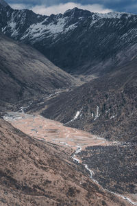 High angle view of landscape against sky