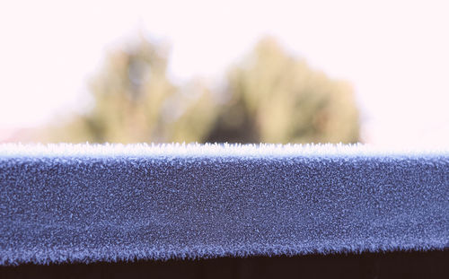 Close-up of snow on wall