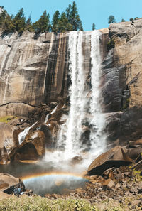 Scenic view of waterfall