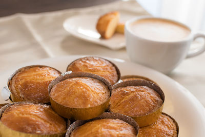 Close-up of coffee served on table