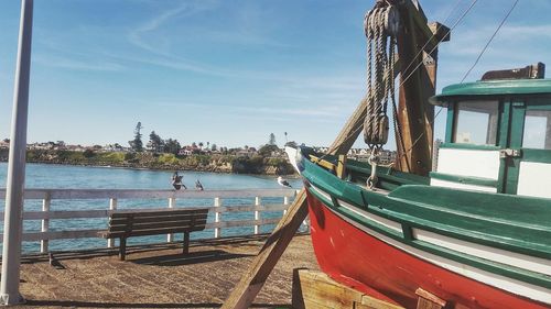 Boats in harbor